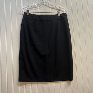Calvin Klein Womens Black Pencil Skirt Size 8 Stretch Career Business Workwear
